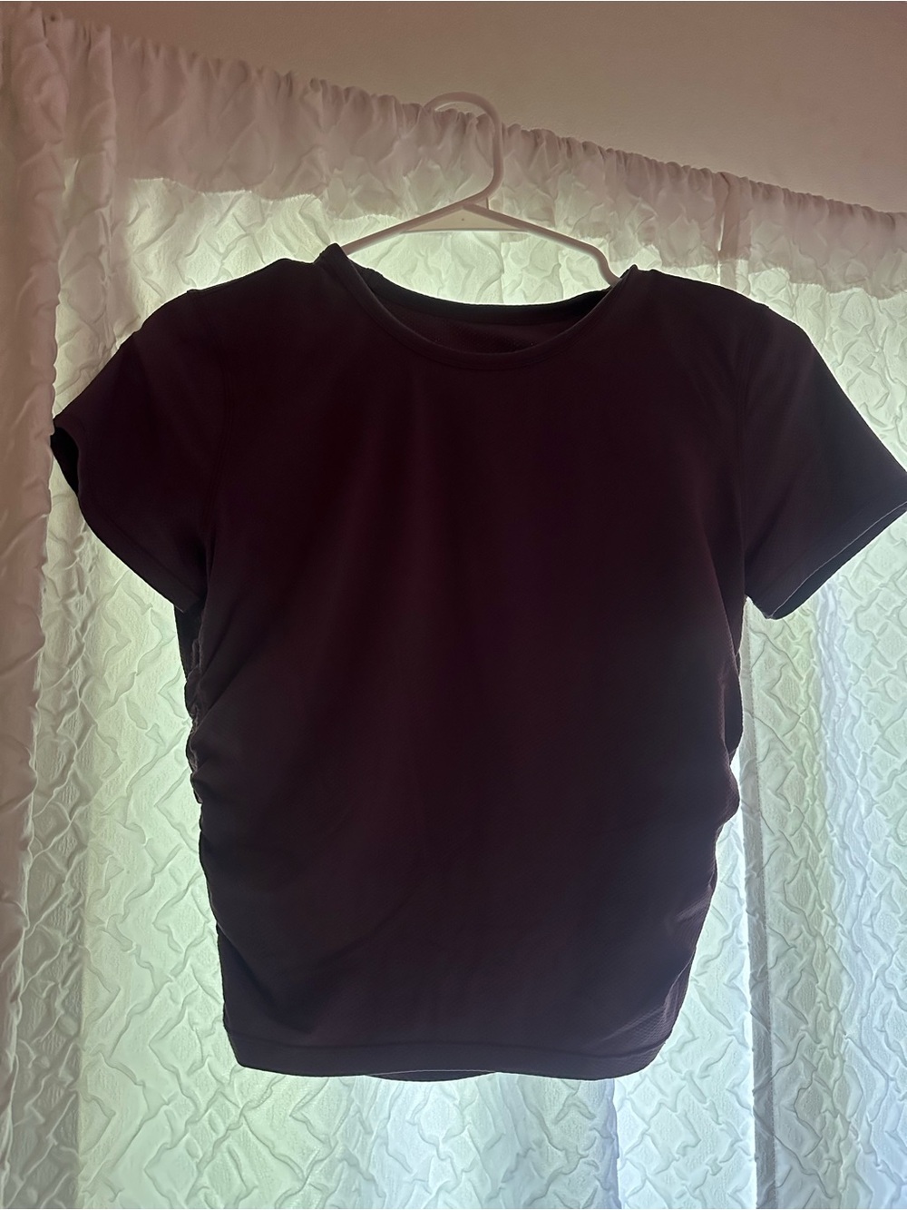 Plum colored Lululemon shirt